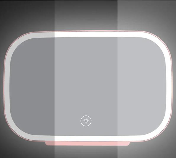 Car Visor Mirror Touch Sensor with LED Lights Travel Makeup Mirrors