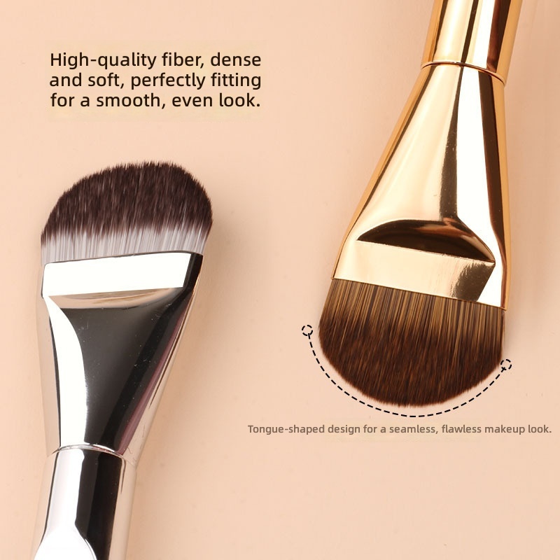 Wholesale New Tongue-shaped Foundation Brush Soft Bristle Makeup Brush Single Foundation Brush