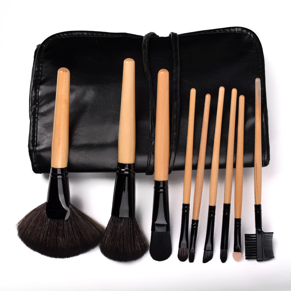32-Piece Makeup Brush Set Synthetic Hair Eye Shadow Blush Powder Brushes for Face Log Color Makeup Spots Full Cosmetic Kit