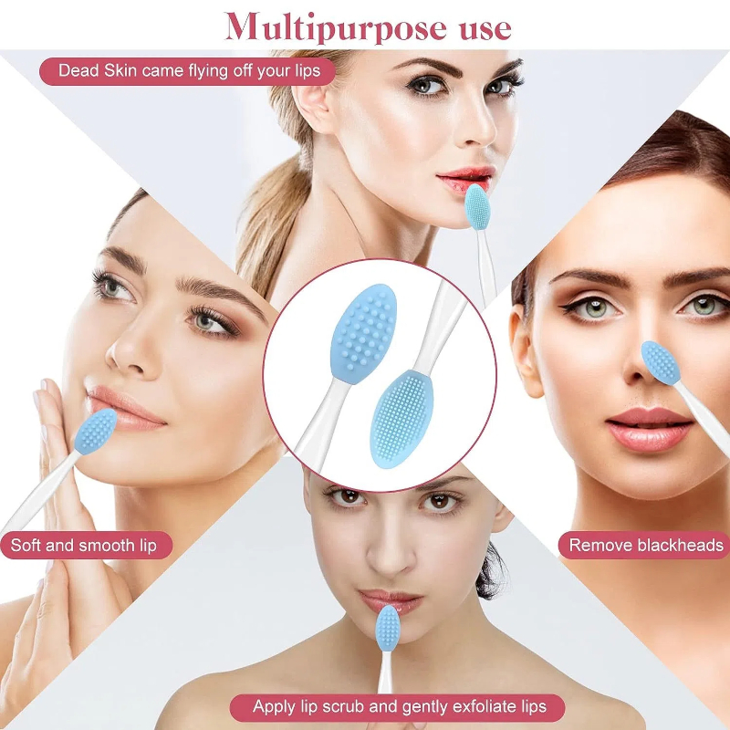 Hot Selling Soft Silicon Lip Brush Cosmetic Brush Exfoliate Blackheads Lip Scrub and Brush