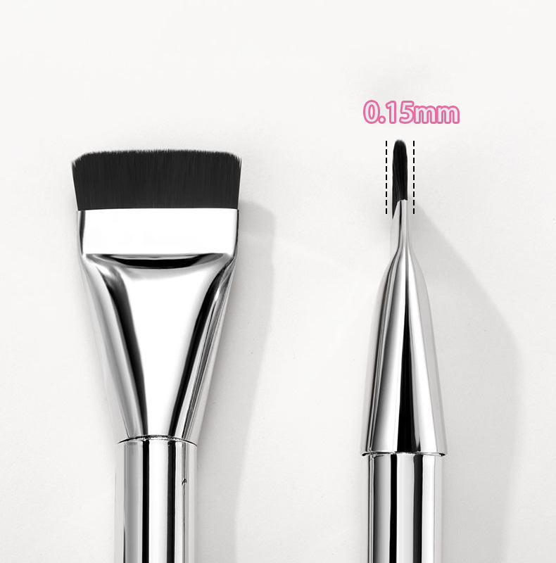 One Word Eyebrow Brush Black Pineapple Spiral Plastic Handle Synthetic Hair Flat Head Lightweight 20g Makeup Tool Pencil Kfeier