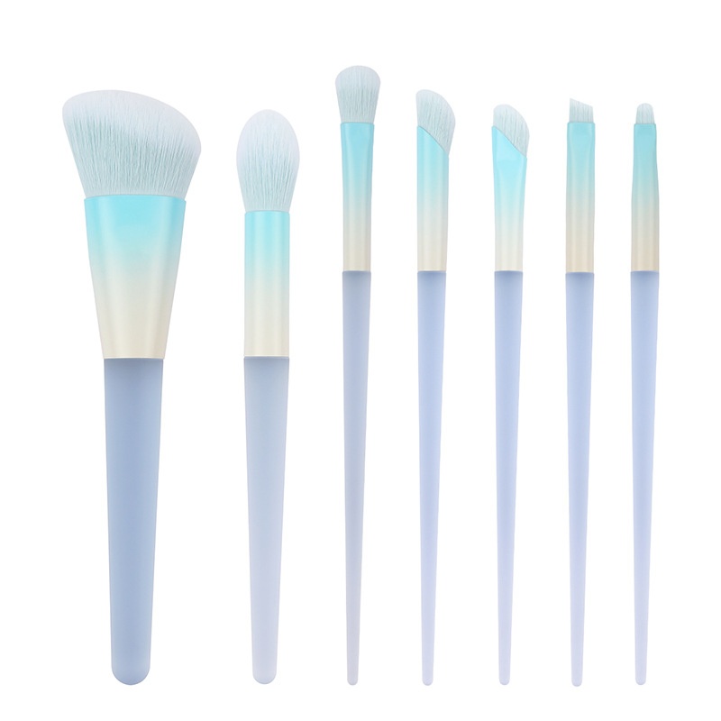 Professional Crystal Handle 7-Piece Makeup Brush Set Synthetic Hair Eye Shadow Applicator Blush Blending Makeup Brush Tools