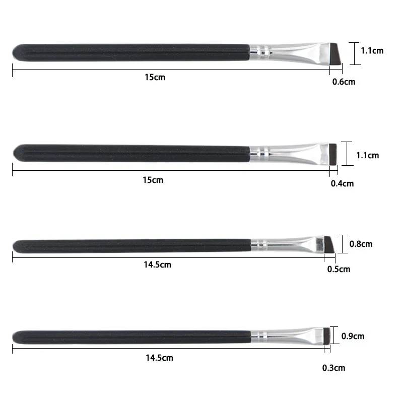 Flat Wooden Ultra-Thin Angled Eyebrow Brush Angle Brush for Eye Brows