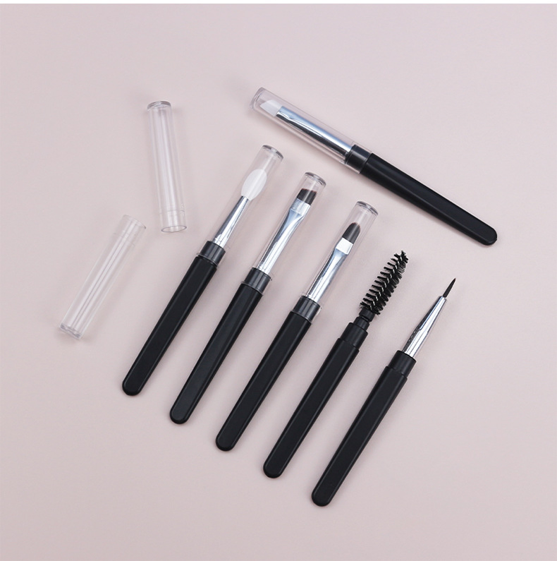 Portable Makeup Accessories Cosmetic Brush Silicone Lip Eyebrow Eyeliner Brush