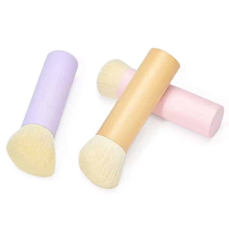 Hot-selling Factory Direct Custom Logo Portable Single Flat Foundation Beauty Tool Kabuki Foundation Brush Synthetic Hair