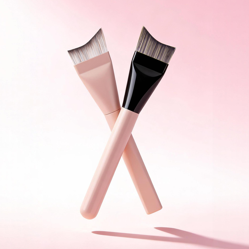 Custom Single Foundation Brush Curved Contour Concealer Liquid Foundation Makeup Brush