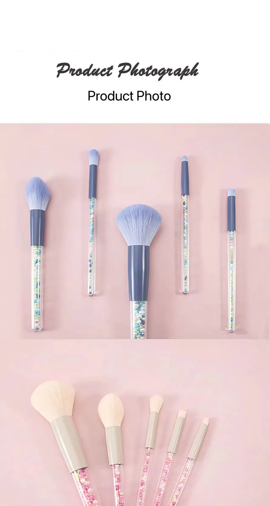 Wholesale 5PCS Pearl Make up Brushes Foundation Powder Highlight Eyebrow Brush Cosmetic Tool Beauty Makeup Brush Set