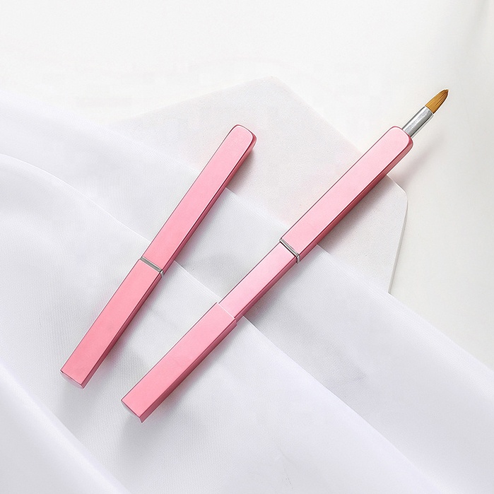 Top Quality Private Label Scrub pink Retractable Lip Liner Mini Lip Brush