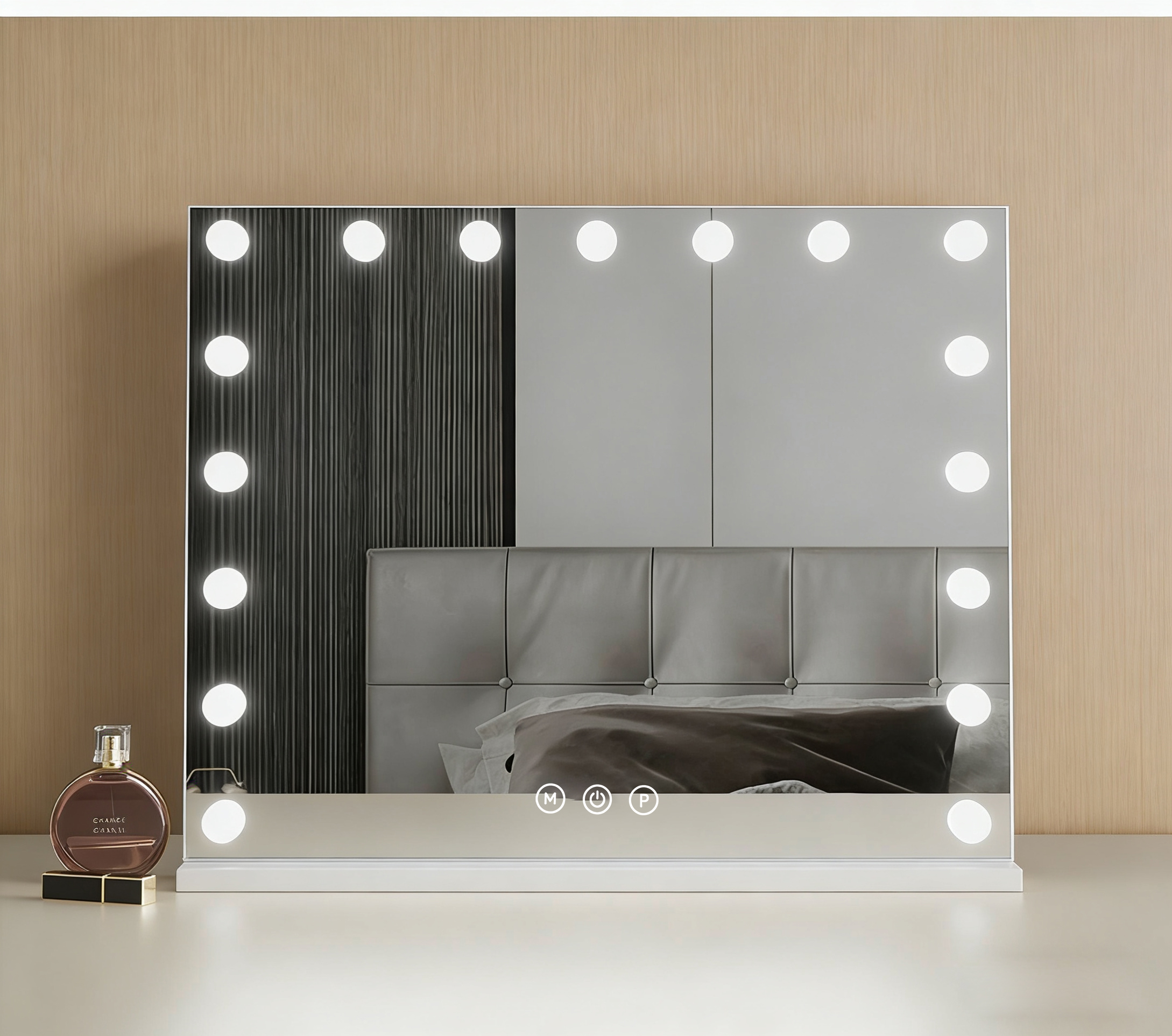 Hollywood Style Vanity Mirror with Lights Smart Dimmable LED Makeup Mirror for Bedroom