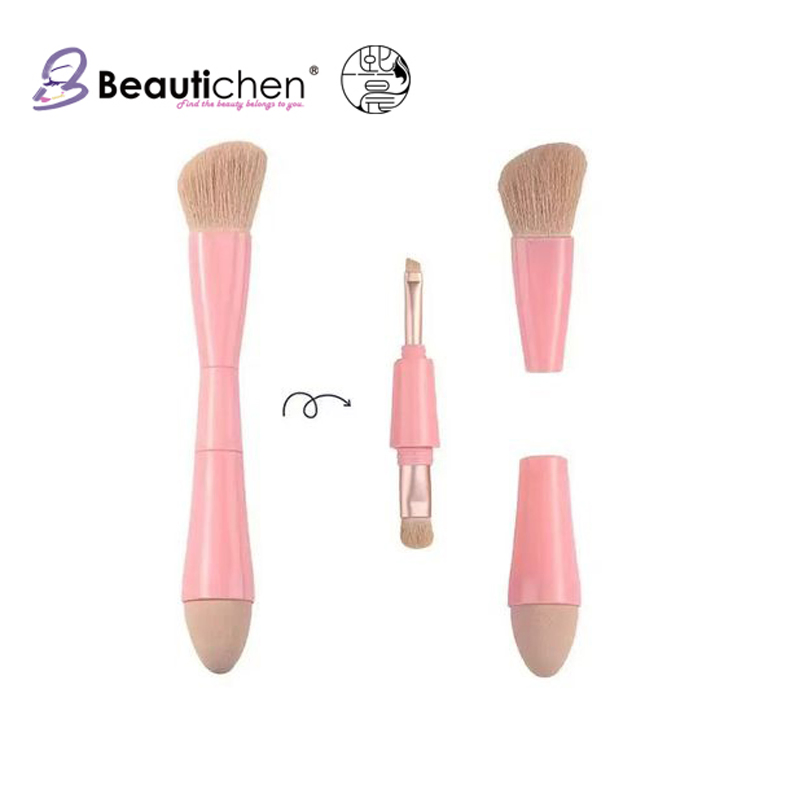 Beautichen 4-in-1 Retractable Makeup Brush - Fast &amp; Flawless Application for Foundation, Blush, Concealer, Portable All-in-One Tool