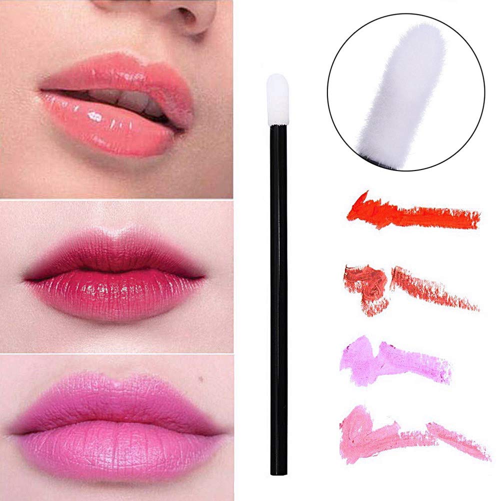 Beiqili Disposable One-Off Lip Liner Wand Applicator Single Makeup Brush for Lip Gloss or Lipstick
