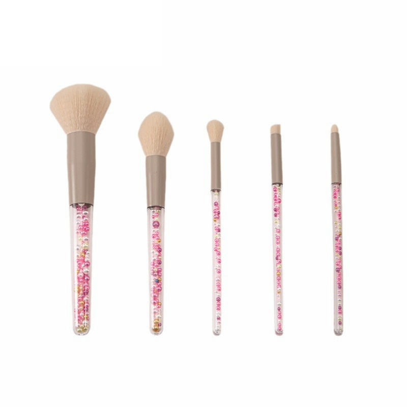 Wholesale 5PCS Pearl Make up Brushes Foundation Powder Highlight Eyebrow Brush Cosmetic Tool Beauty Makeup Brush Set