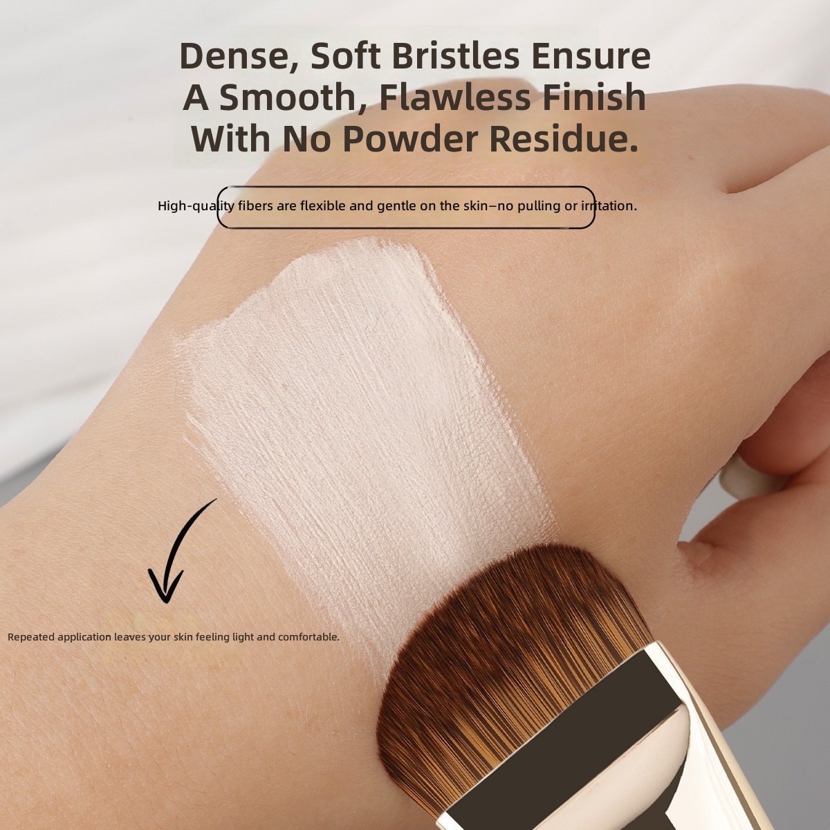 Wholesale New Tongue-shaped Foundation Brush Soft Bristle Makeup Brush Single Foundation Brush