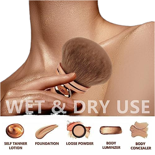 Customized Logo Soft Hair Makeup Tools New Style Large Powder Blusher Brush Mushroom Head Wood Super Soft Makeup Blending Brush
