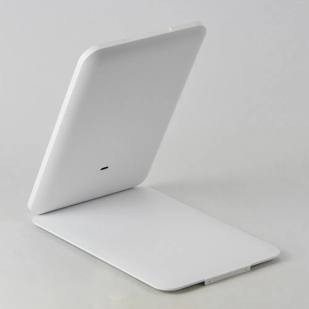 LED Light Folding Smart Cosmetic Desktop Travel Portable Beauty Rechargeable Makeup Compact Mirror