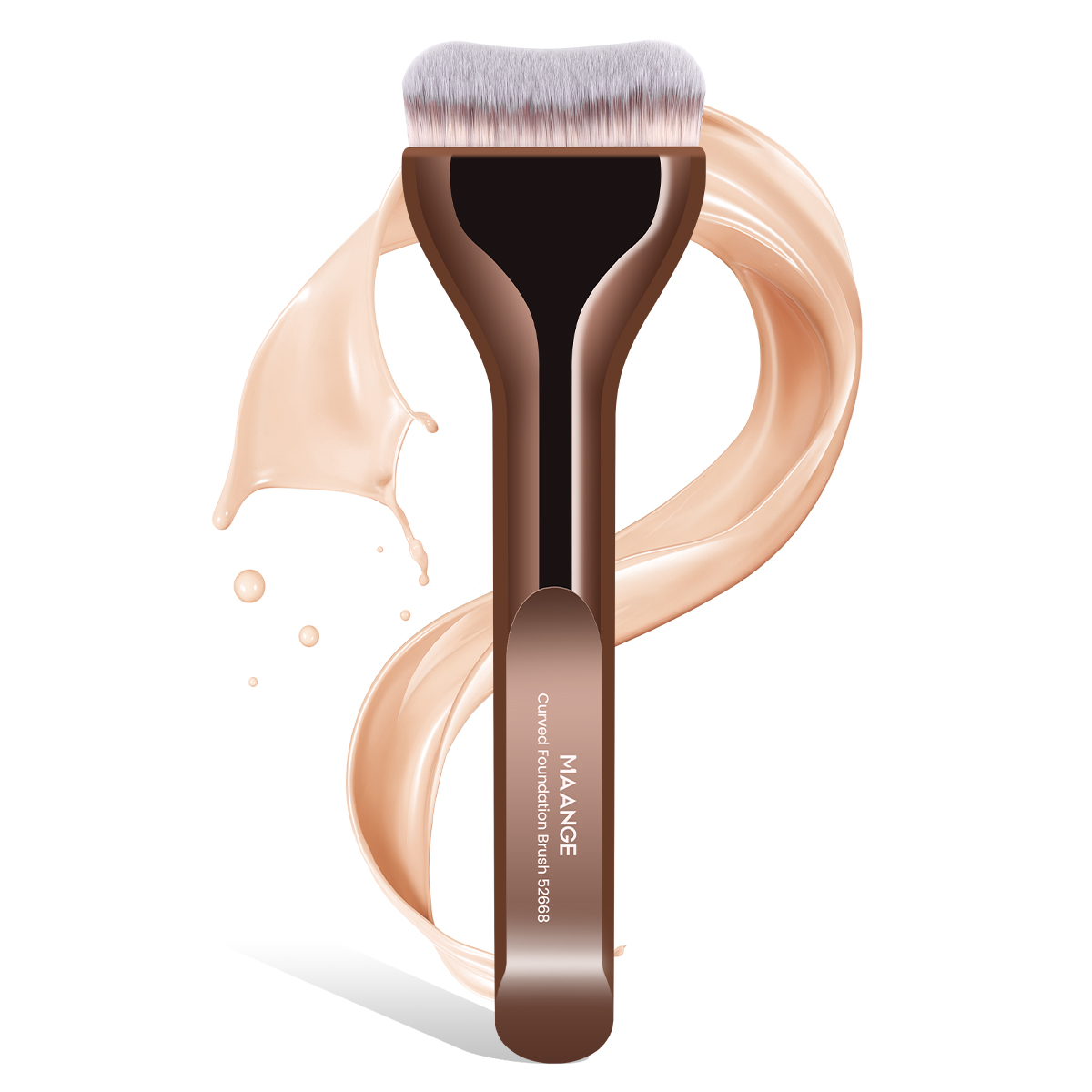 Hot Selling ultra Thin Wide Toned Foundation Brush with Flat Head Soft Bristles FoundationBeauty Tool Makeup Brush