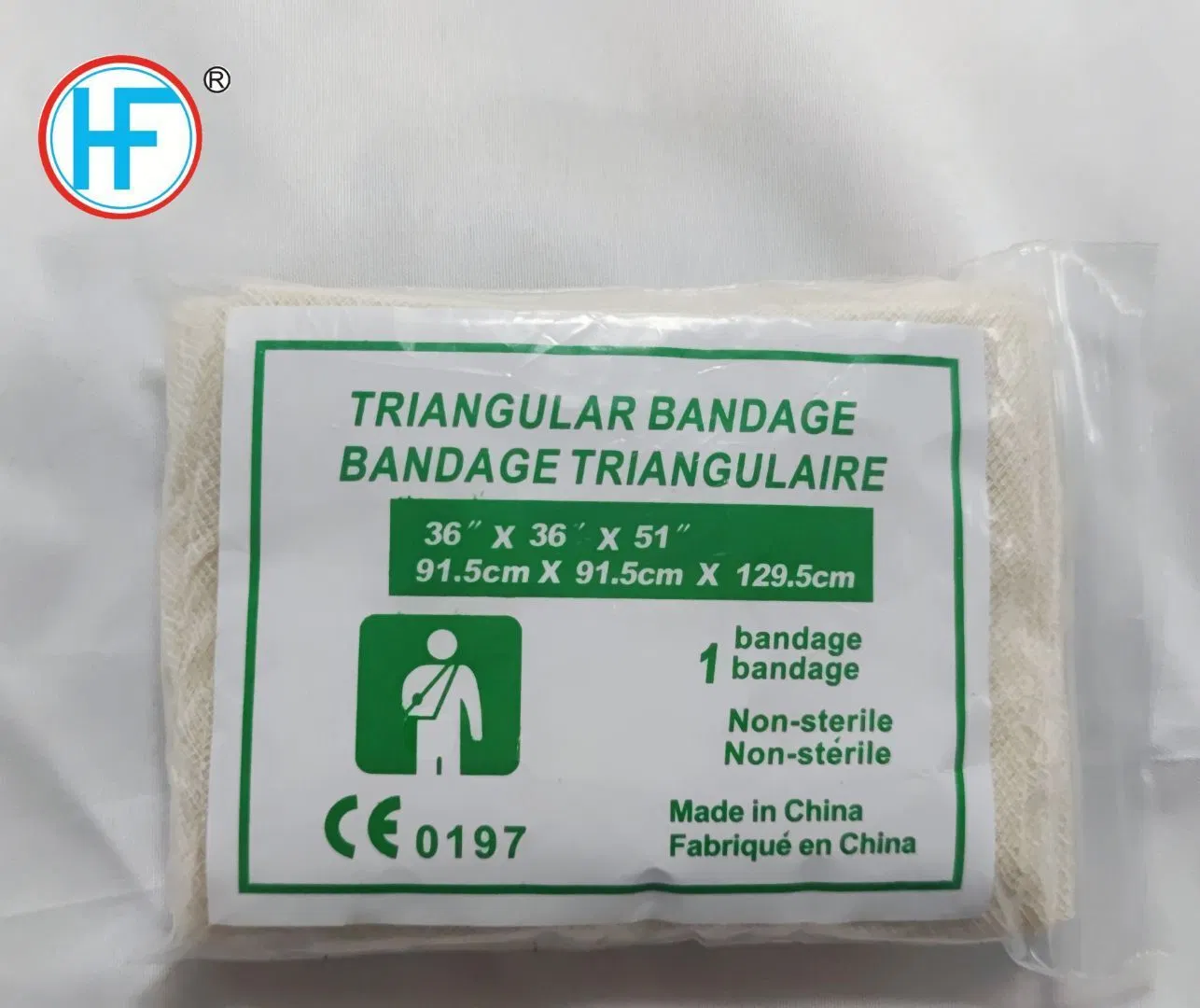 Hot Sale Medical Product Disposable 100% Cotton First Aid Triangular Bandage
