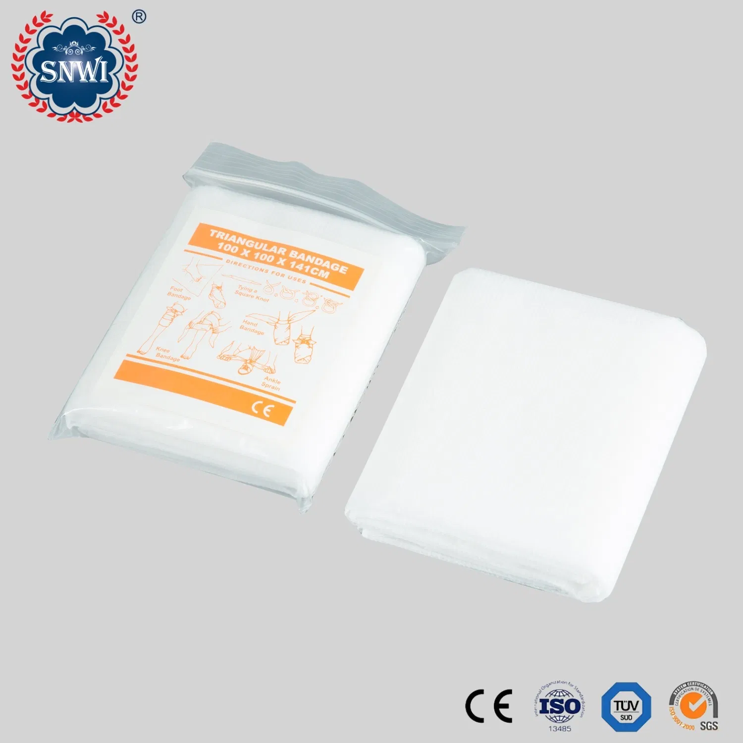 High Quality Surgical First Aid Disposable Medical Absorbent Cotton Gauze Triangular Bandage