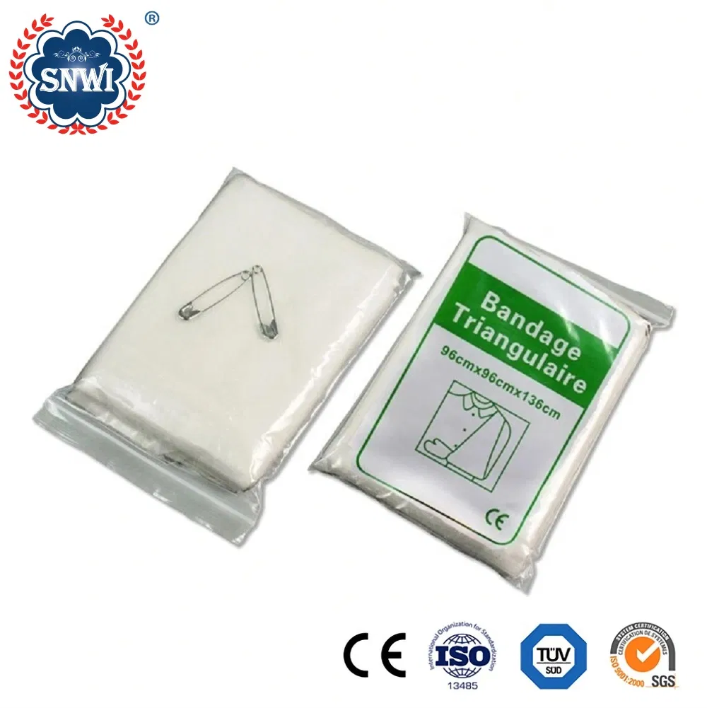 Wholesale Medical Supply Hospital Surgical First Aid Non-Woven Cotton Gauze Triangular Bandage