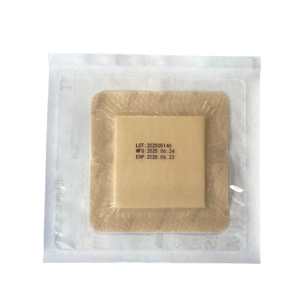 4X4 Waterproof High Absorption Silicone Foam Dressing for Wound Care
