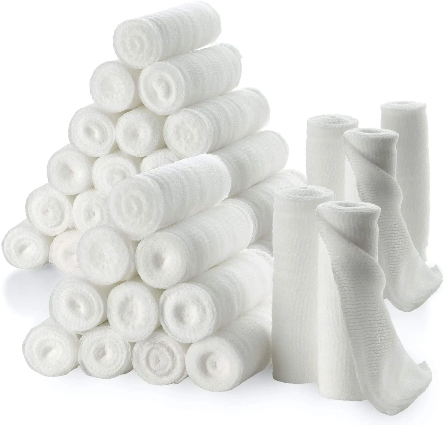 Disposable Medical Elastic PBT Conforming Cotton Bandage Roll