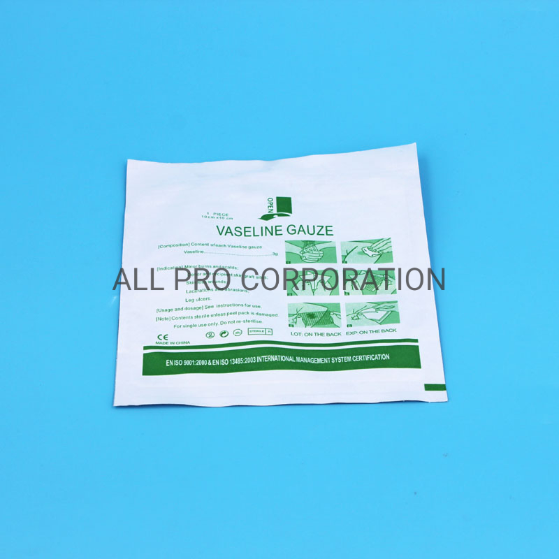 10cm X 10cm First Aid Dressings Sterile Sofratullae Paraffin Gauze Dressings