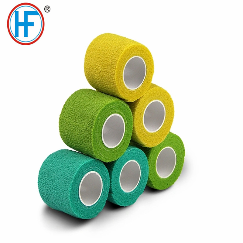 Disposable Bulk Wholesale Medical Supply Non Woven Cotton PBT Gauze Easy Tear Self Adhesive Vet Wrap Adhesive Elastic Cohesive Bandage