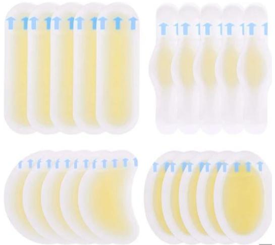 Fast Healing Hydrocolloid Gel Bandages for Heels