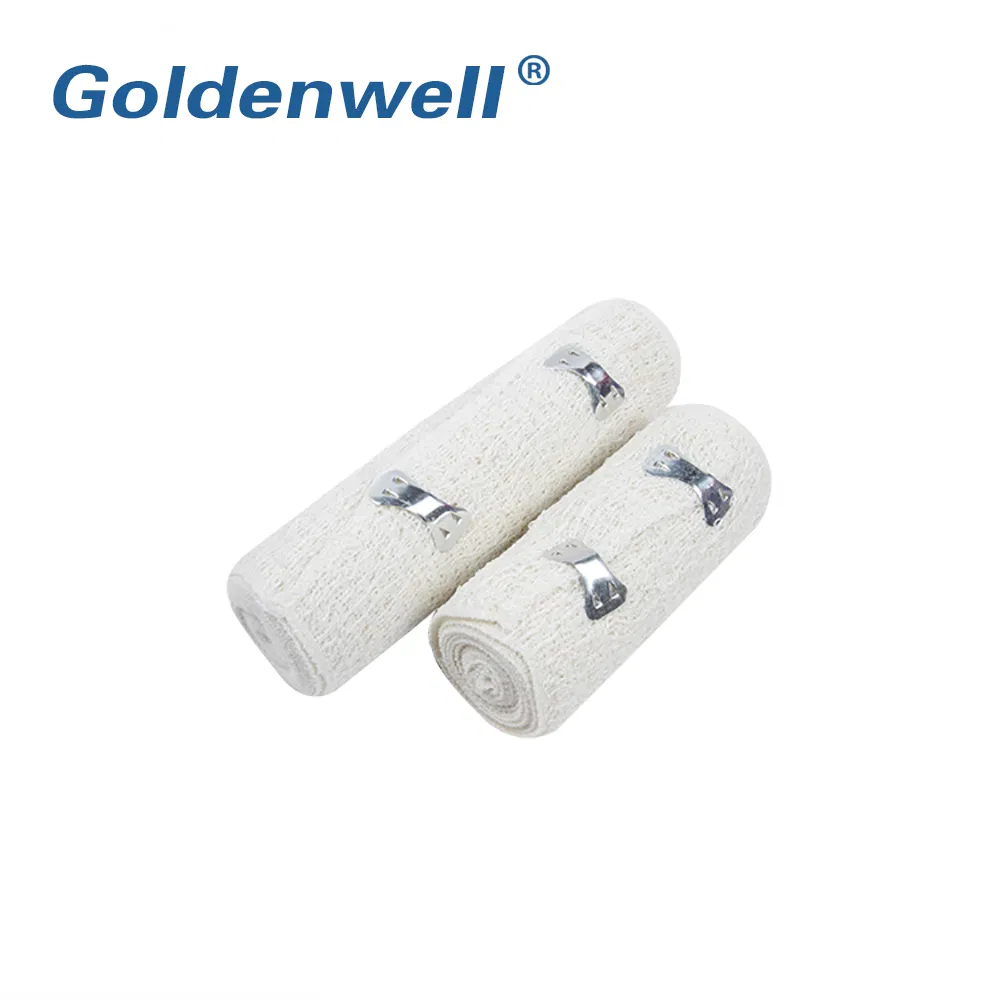 Cotton Crepe Bandage Roll with Metal Clips