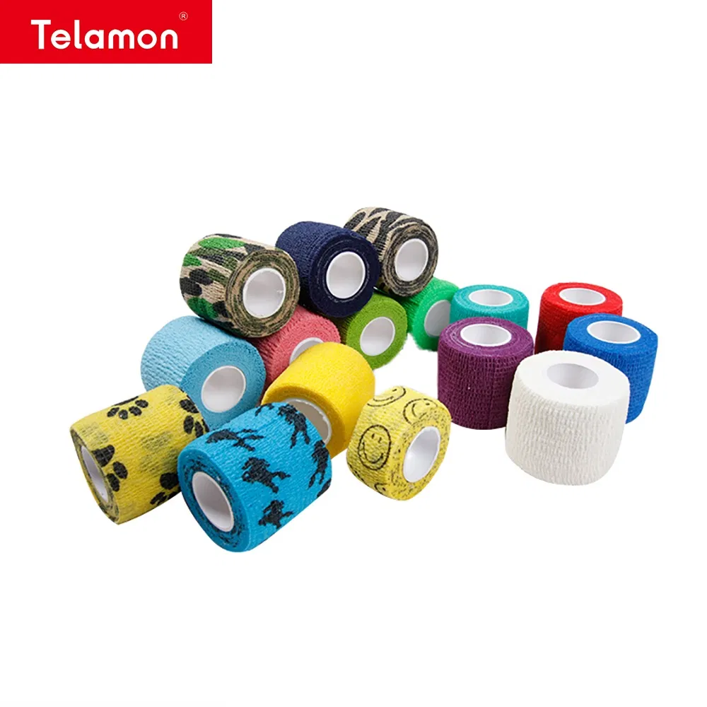 Wholesale Elastic Tattoo Self-Adhesive Non-Woven Veterinary Cohesive Bandage