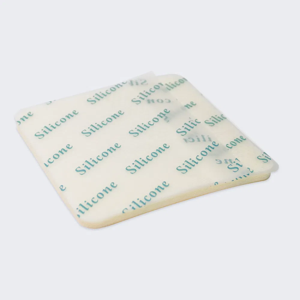 CE FDA Approved Silicone Foam Dressing Without Border Adhesive Wound Dressing First Aid Bandage