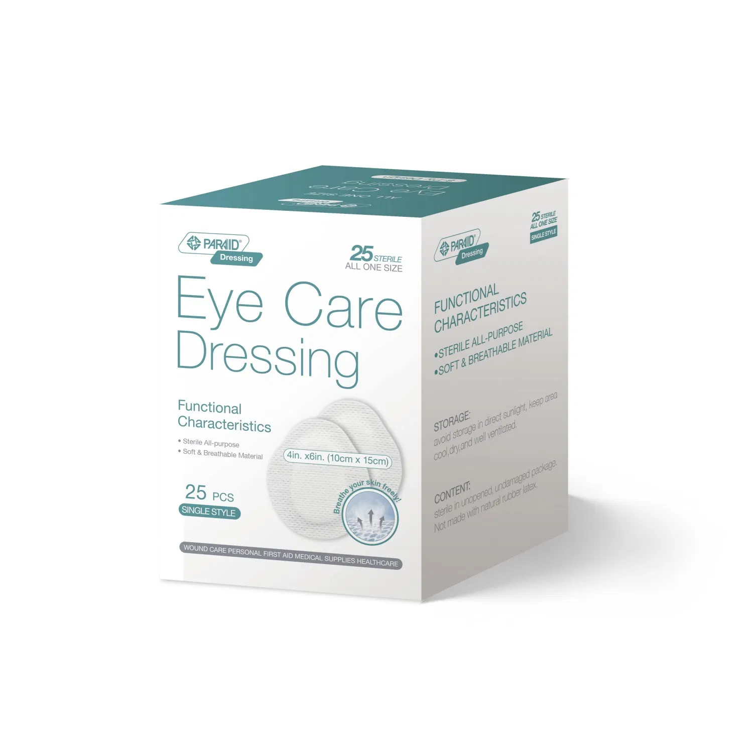 ODM 4.1cm*6.6cm Oval Adhesive First Aid Eye Pad Medical Wound Care Disposable Dressing