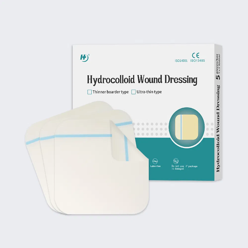 FDA CE Approved Ultra Thin Hydrocolloid Bandages Self-Adhesive Waterproof Hydrocolloid Patch for Bed Sore Mild Burn Blister Acne Care