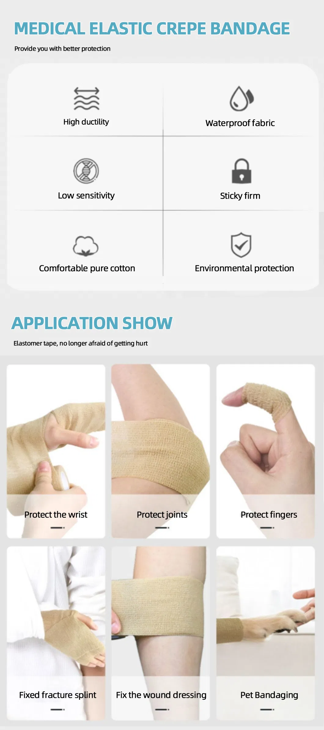 Medical Elastic Crepe Bandage Detail 1