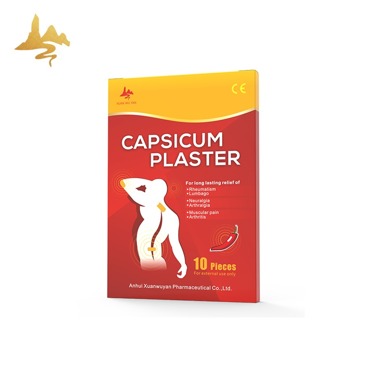 Factory Medicated Non-Woven Fabric Analgesic Capsicum Pain Relief Hot Capsaicin Plaster