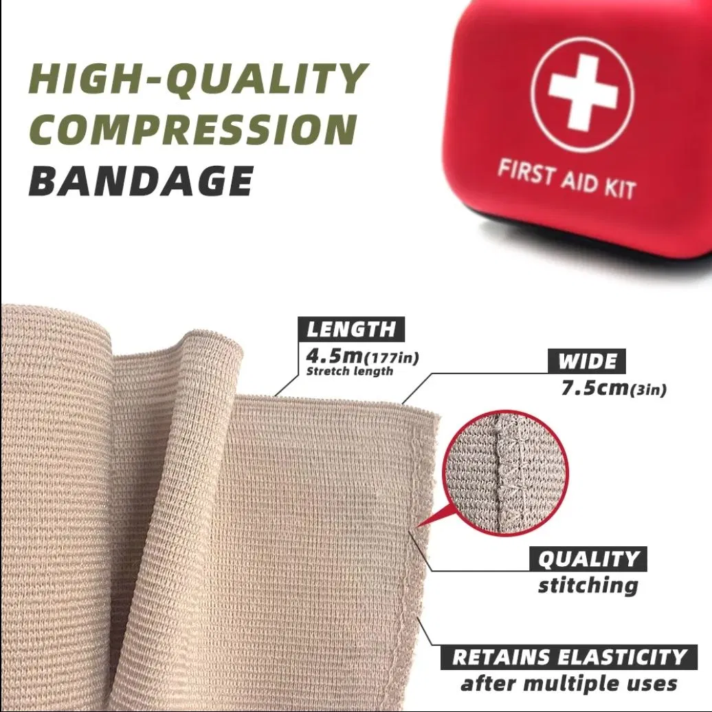 Breathable Elastic Bandage Roll for Ankle, Knee, Wrist Sprains, Medical Compression Therapy and First Aid Treatment