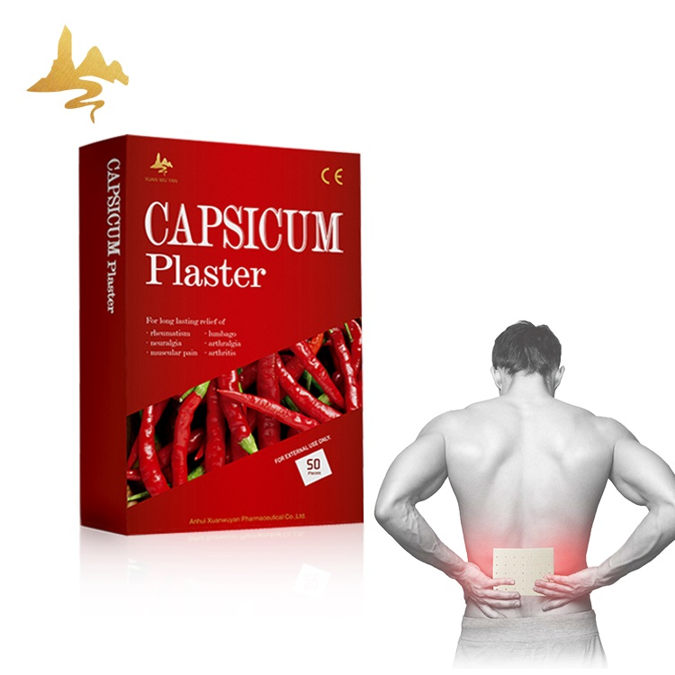 Chinese Supplier Medicated Chili Extract Rheumatism Pain Relief Red Capsicum Plaster