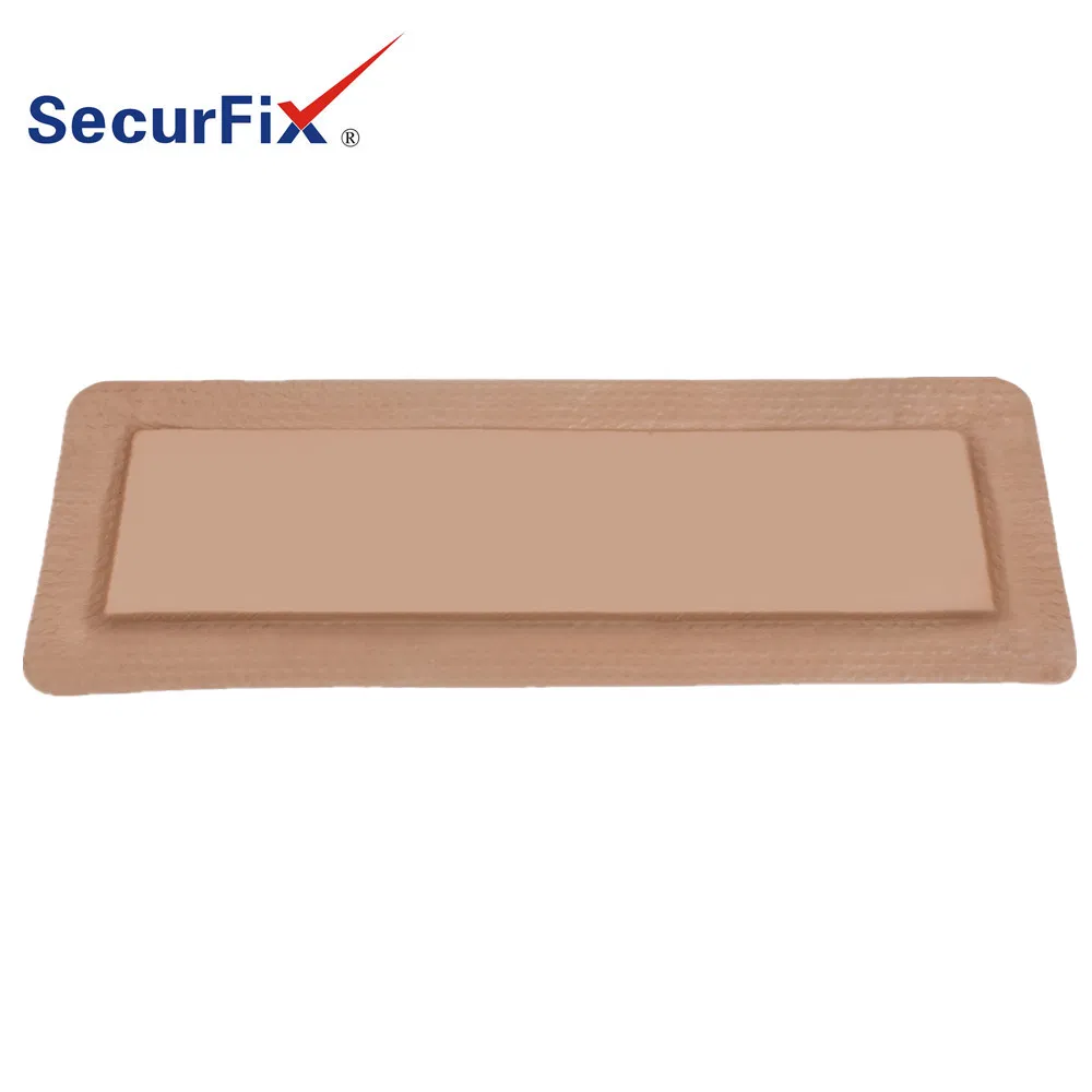 Securfix Silicone Foam Dressing with Border 12.5cm*12.5cm High Absorbency Painless Removal