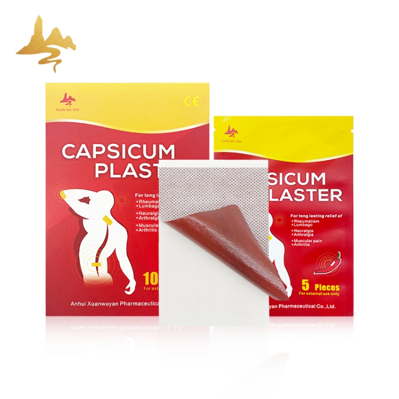 Factory Medicated Non-Woven Fabric Analgesic Capsicum Pain Relief Hot Capsaicin Plaster
