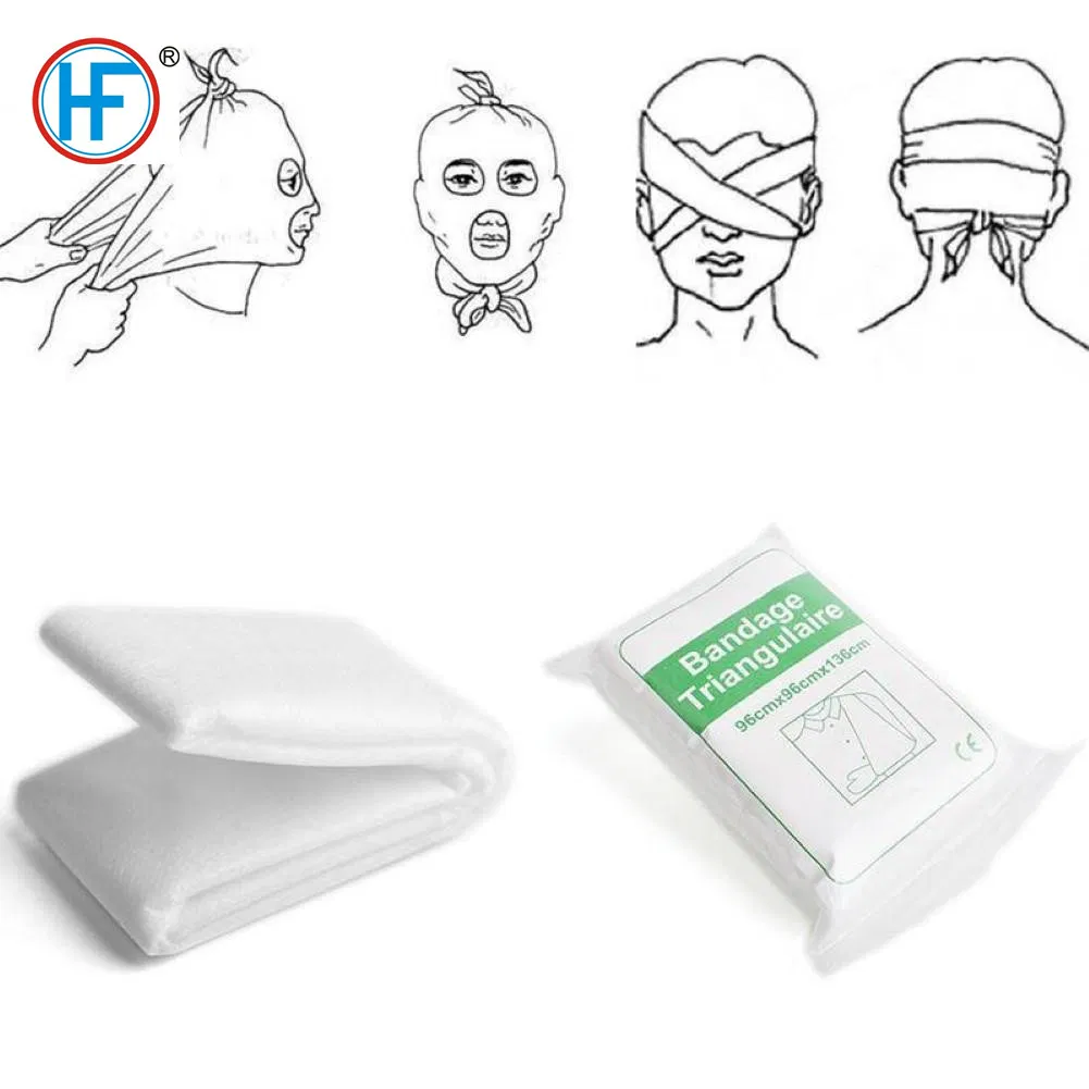 Hot Sale Medical Product Disposable 100% Cotton First Aid Triangular Bandage