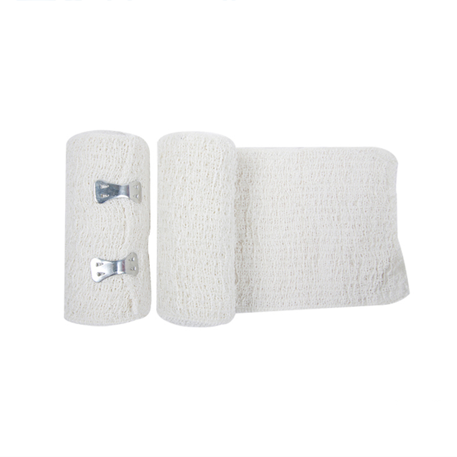 Medical Crepe Bandage with Two Metal Clips