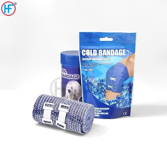 Mdr CE Hf E017.5cmx4m Popular Fastcare Relief Pain Compression Elastic Sport Ice Bandage