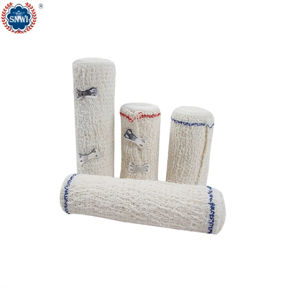 High Quality Health Care Wound Dressing Medical Surgical 100% Cotton Elastic Crepe Bandage
