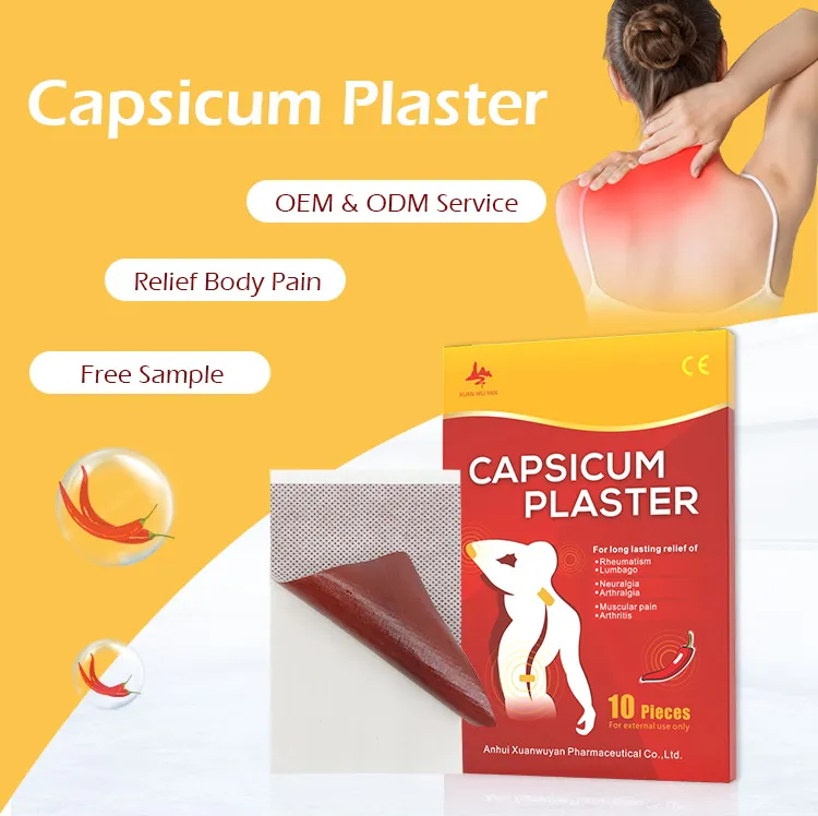Medicated Natural Heat Joint Pain Relieving Hot Capsicum Plaster