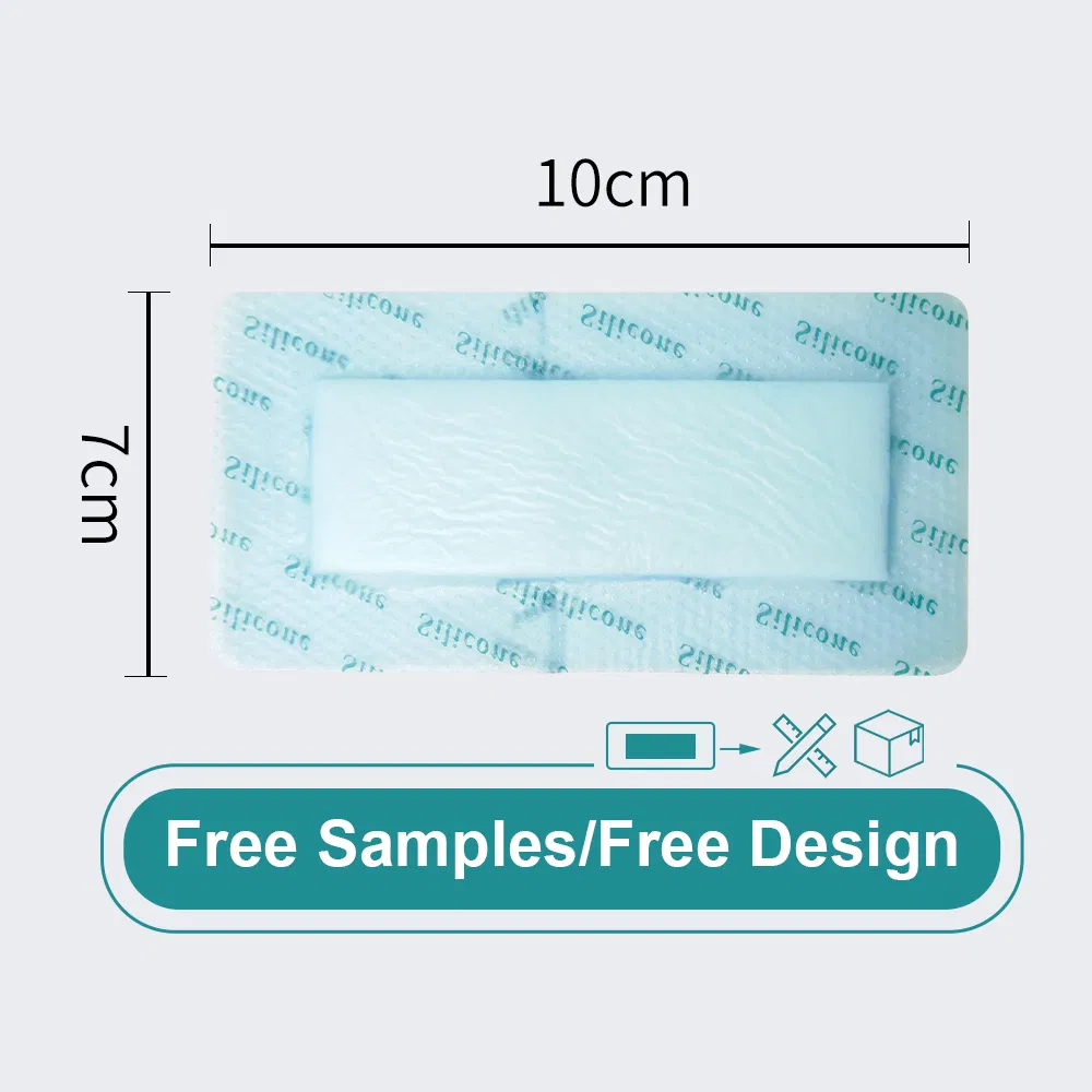 FDA CE Approved Wound Bandages Waterproof Silicone Foam Wound Dressing with Border High Absorption Bed Sore Bandages for Wound Care