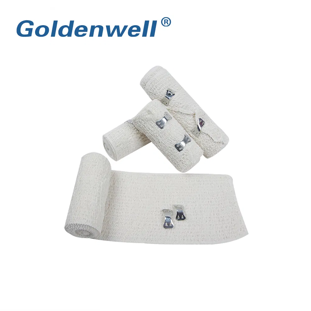 Cotton Crepe Bandage Roll with Metal Clips