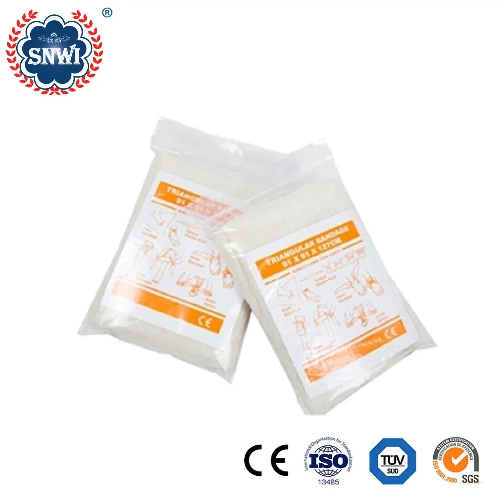Wholesale Medical Supply Hospital Surgical First Aid Non-Woven Cotton Gauze Triangular Bandage