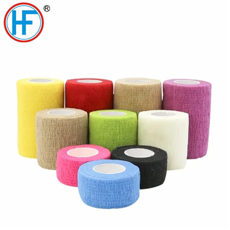 Disposable Bulk Wholesale Medical Supply Non Woven Cotton PBT Gauze Easy Tear Self Adhesive Vet Wrap Adhesive Elastic Cohesive Bandage