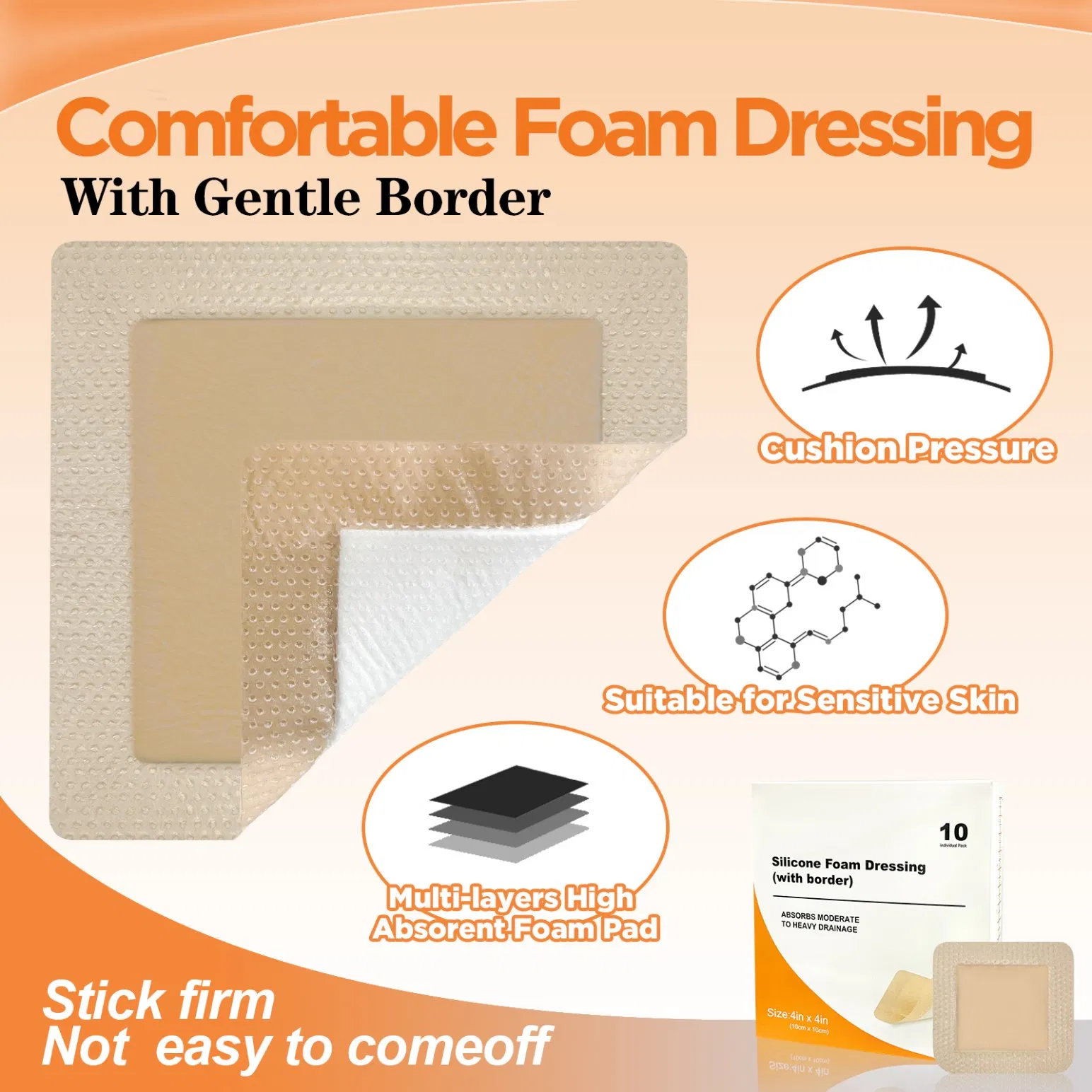Silicone Foam Dressing for Chronic Wound Healing