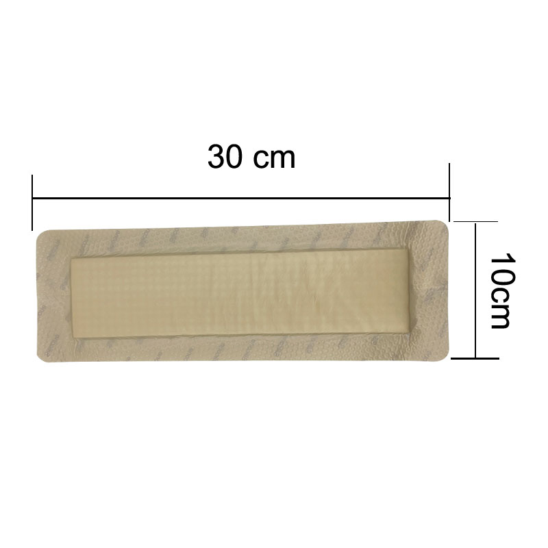 10X30cm Sterile Self-Adhesive Super Absorbent Silicone Foam Dressing
